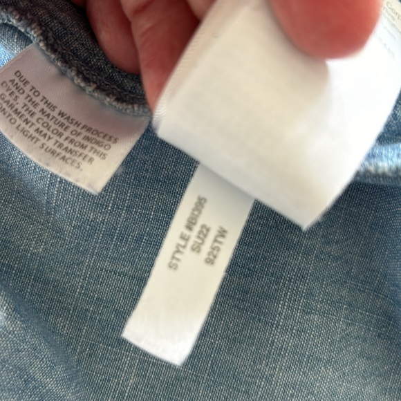 J Crew Chambray Ruffle Sleeve Tiered Mini Dress w Pockets, Cotton - Picture 12 of 14